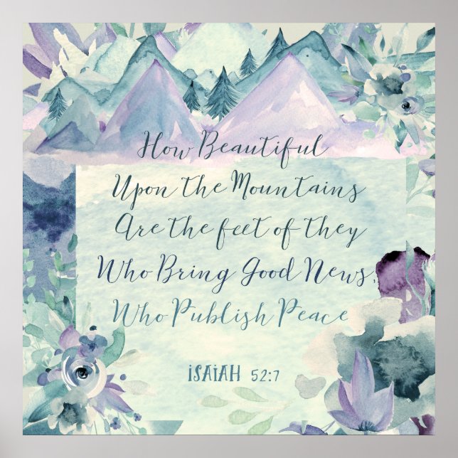 Wie schön auf den Bergen Poster (Vorne)