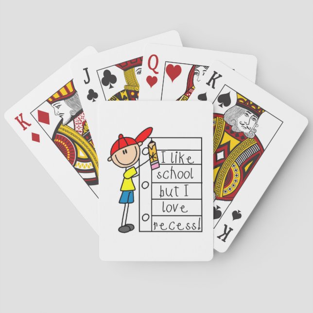 Wie Schule Liebe Pause Spielkarten (Rückseite)