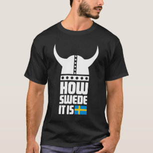 Wie Schwede es lustiger grundlegender dunkler T - T-Shirt
