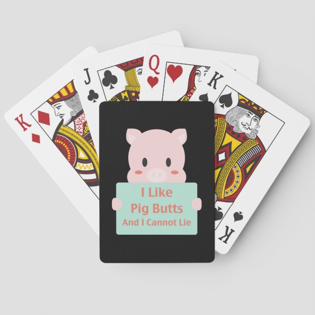 Wie Schwein-Hintern Spielkarten (Rückseite)