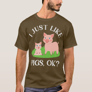 Wie Schweine Funny Farm Pig Premium 27 T-Shirt