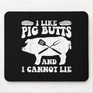 Wie Schweineärsche Bbq Barbecue Grillen Chef Fleis Mousepad