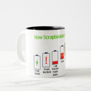 Wie Scrapbookers umladen Zweifarbige Tasse