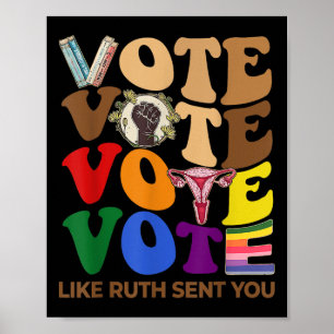 Wie Sent Ruthh You Groovy Uterus Feminist Lgbt Pr Poster