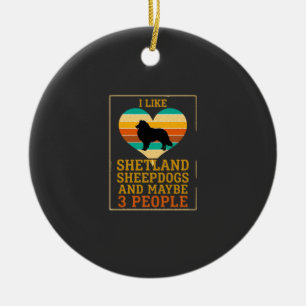 Wie Shetland-Schäferhunde Vielleicht Menschen Hund Keramik Ornament
