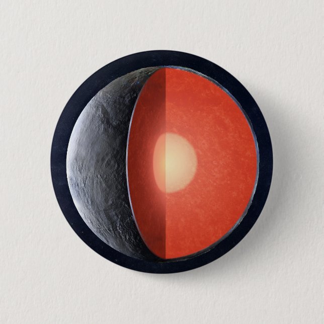 Wie sich ein Felsplanet bildet. Button (Vorderseite)