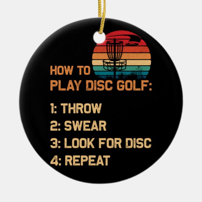 Wie Sie den Golf-Golfspieler auf der Diskette wied Keramik Ornament (Vorne)