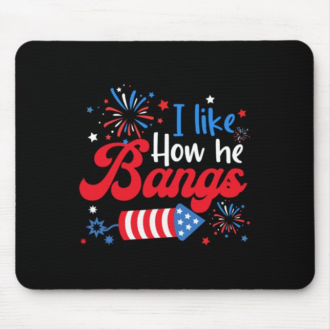Wie sie Feuerwerke explodiert Funny Couple 4th O Mousepad (Vorne)