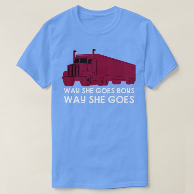 Wie sie Jungs LKWs befördert T-Shirt (Design vorne)