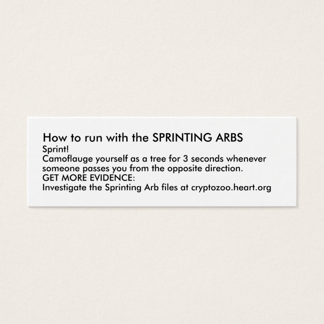 Wie Sie mit den SPRINTING-ARBS arbeiten (Vorderseite)