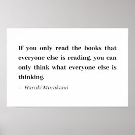 Wie Sie selbst denken - Zitat von Murakami Poster