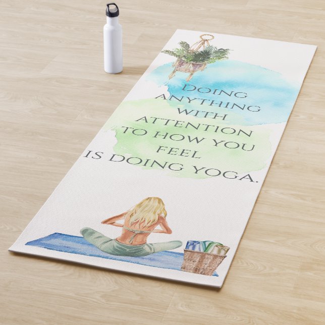 Wie Sie sich Wasserfarbe Yoga Mat Yogamatte (Beispiel)