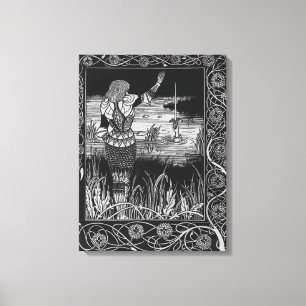 Wie Sir Bedivere das Schwert Excalibur vergossen h Leinwanddruck