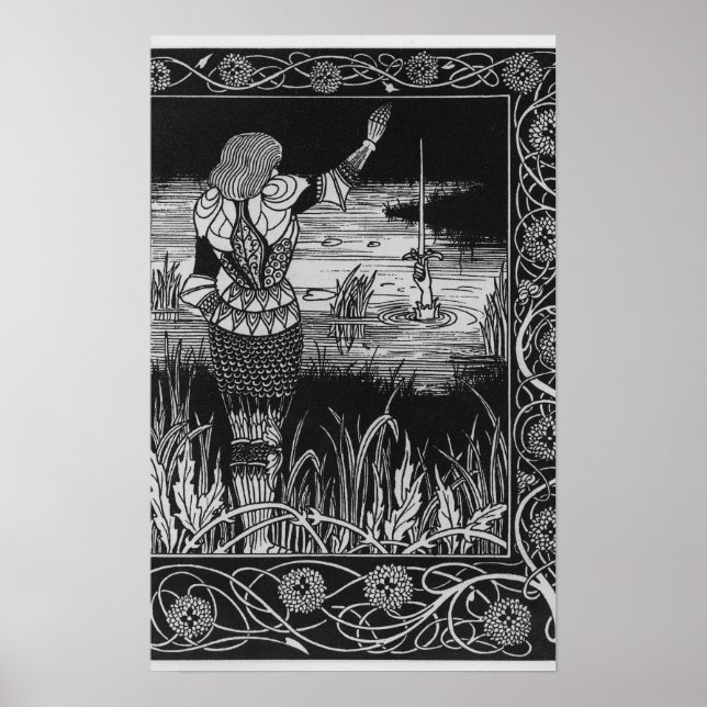 Wie Sir Bedivere das Schwert Excalibur vergossen h Poster (Vorne)