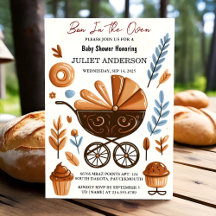 Wie Spaß Retro Boho Kuchen Bun in Oven Baby Dusche