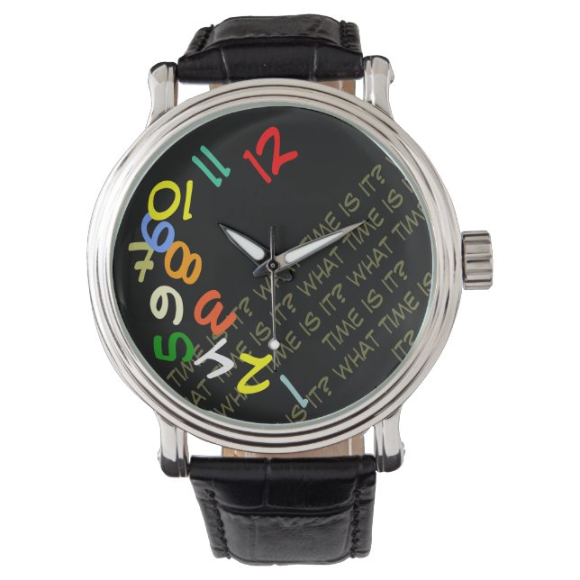 Wie spät ist es? armbanduhr (Vorderseite)