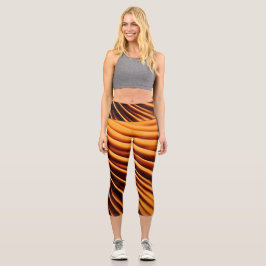 Wie Tiger Streifen auf diesen Capri-Leggings Capri Leggings
