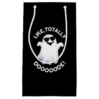 Wie Totally Doode Funny Ghost Pun Dark BG Kleine Geschenktüte