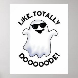 Wie Totally Doode Funny Ghost Pun Poster