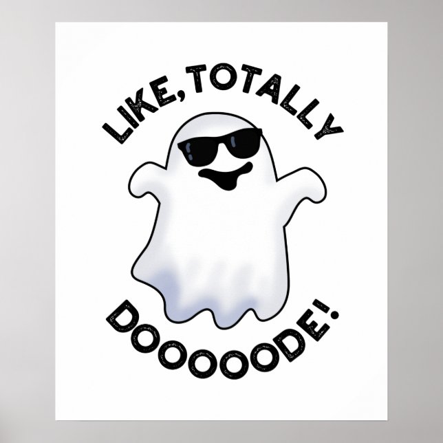 Wie Totally Doode Funny Ghost Pun Poster (Vorne)
