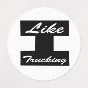 Wie Trucking Logo Eisen auf oder Aufkleber