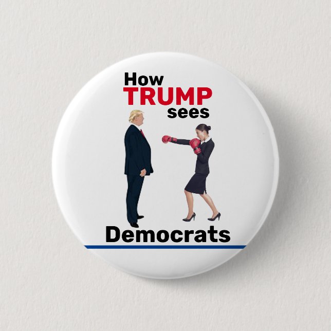 Wie Trump die Demokraten sieht Button (Vorderseite)