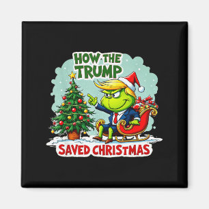Wie Trump Weihnachten gerettet hat Lustiger Trump  Magnet