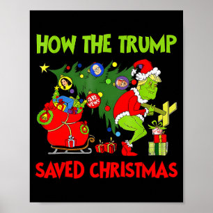 Wie Trump Weihnachten gerettet hat Lustiger Trump Poster
