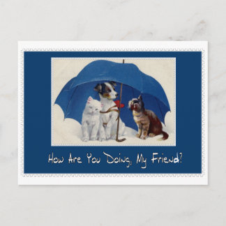 wie tun Sie meine Freundpostkarte? Postkarte