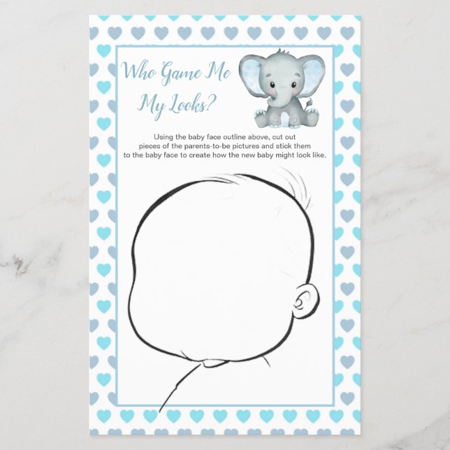 Wie unser Baby vielleicht ein blaues Elephant Baby Flyer (Vorne)