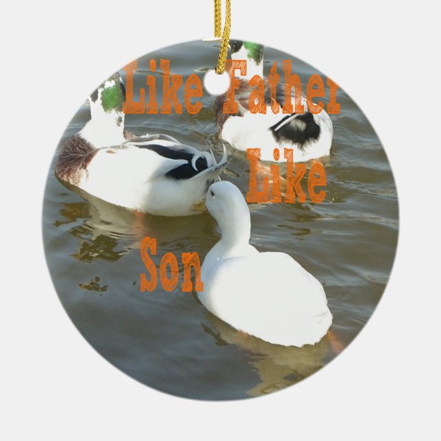 Wie Vater wie Sohn. Keramik Ornament (Vorne)
