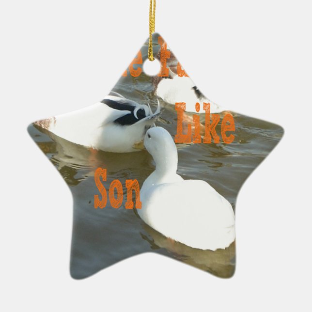 Wie Vater wie Sohn. Keramikornament (Vorne)