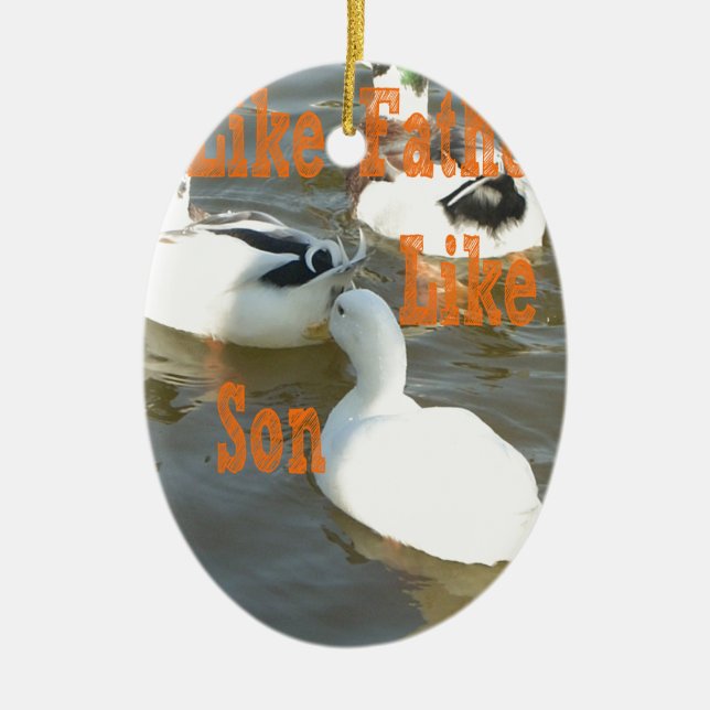 Wie Vater wie Sohn. Keramikornament (Vorne)