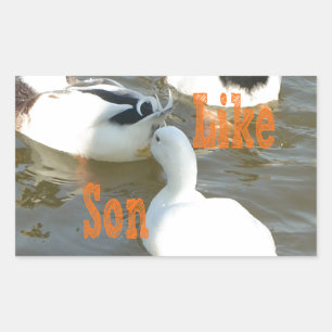 Wie Vater wie Sohn. Rechteckiger Aufkleber