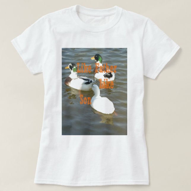 Wie Vater wie Sohn. T-Shirt (Design vorne)