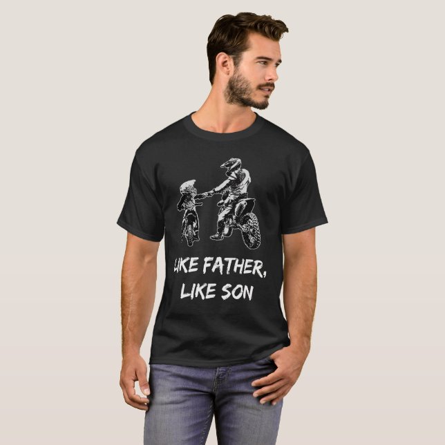 Wie Vater - wie SohnMotocross T-Shirt (Vorne ganz)