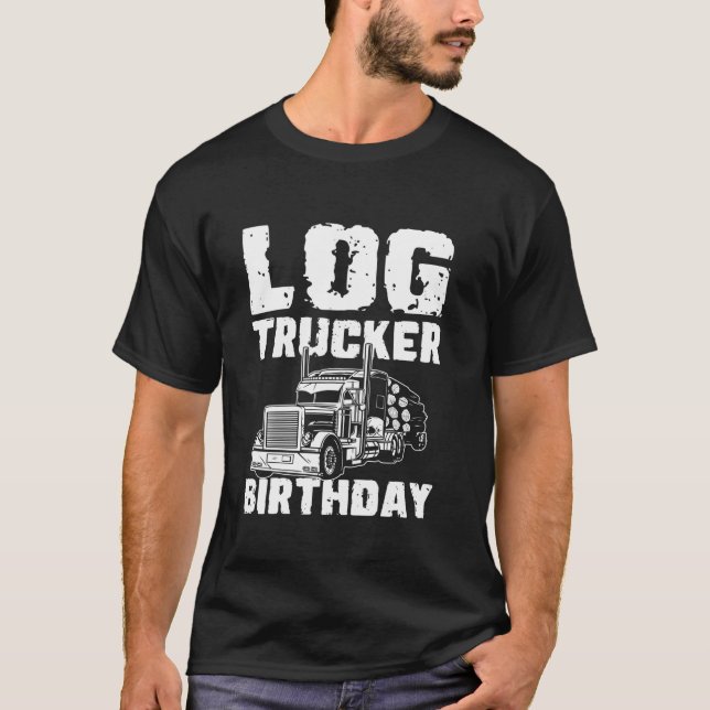Wie Vater wie Son Log Tree Trucker T-Shirt (Vorderseite)