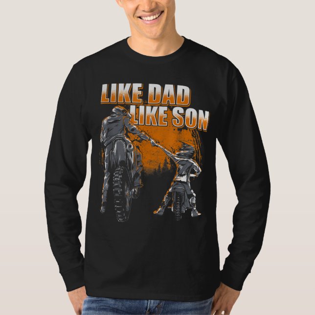 Wie Vater wie Son - Motocross & Dirt Bike T-Shirt (Vorderseite)