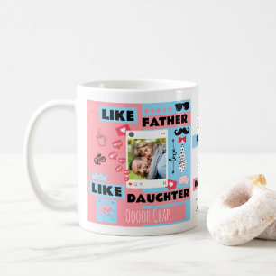 Wie Vater wie Tochter, Crap Funny Foto Kaffeetasse
