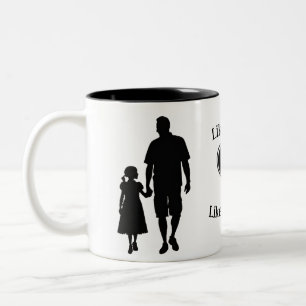 Wie Vater wie Tochter Silhouette 11 oz Zweifarbige Tasse