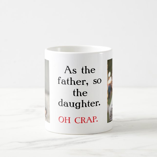 Wie Vater wie Tochter/Sohn Foto Kaffeetasse (Mittel)