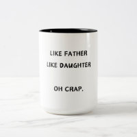 Wie Vater Wie Tochter/Sohn Kaffeetasse Tasse