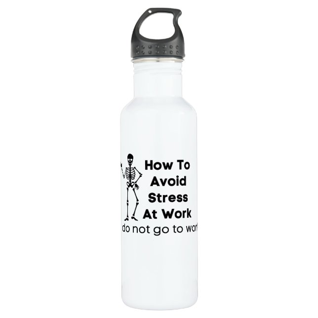 Wie vermeiden Stress am Arbeitsplatz gehen nicht z Edelstahlflasche (Vorderseite)