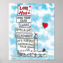 Wie viel Liebe gib ich dir ein Poster?