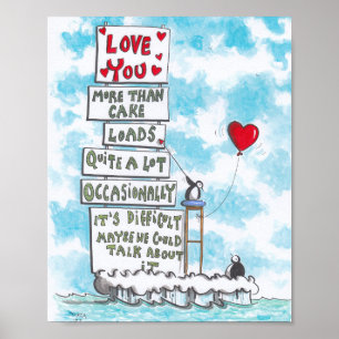 Wie viel Liebe gib ich dir ein Poster? Poster