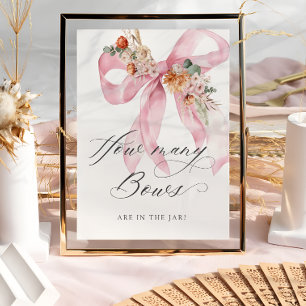 Wie viele Bows florrosa Bow Baby Dusche Poster