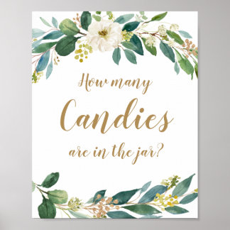 Wie viele Candies sind im Jar? Game Sign Poster