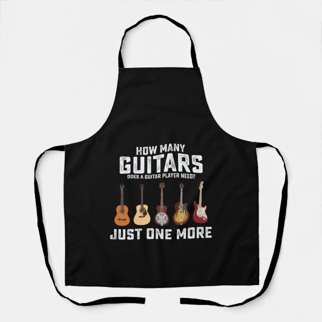 Wie viele Gitarren braucht ein Gitarrist Schürze (Vorderseite)