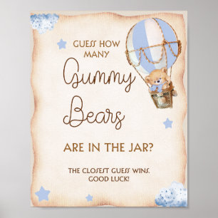 Wie viele Gummibärchen sind im Glas-Spiel Poster