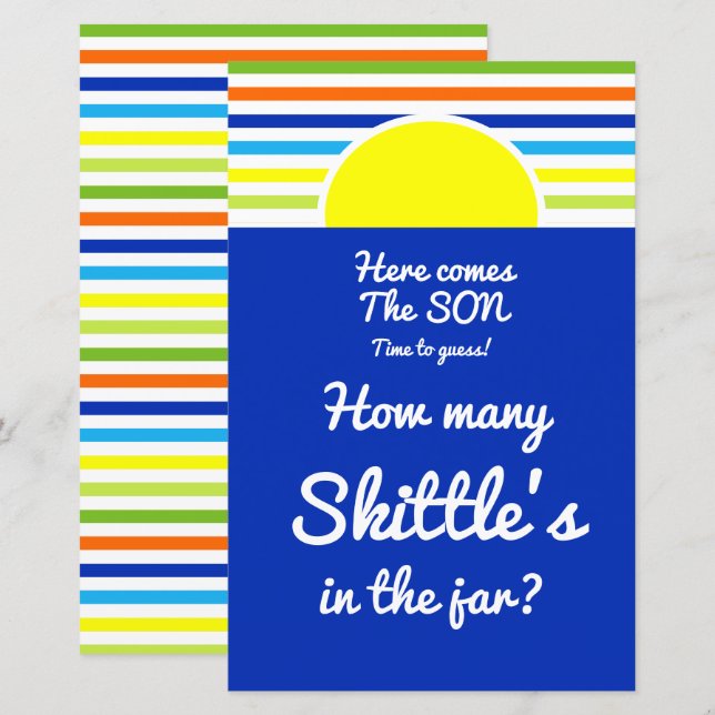 Wie viele im Jar Baby Shower Game (Vorne/Hinten)